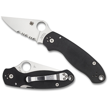 Spyderco 2024 Spyderco Para 3 G-10 Black Combo SPY-C223GPS